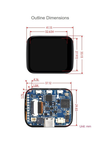 Placa de desarrollo Waveshare RP2350 con LCD táctil 1.69"