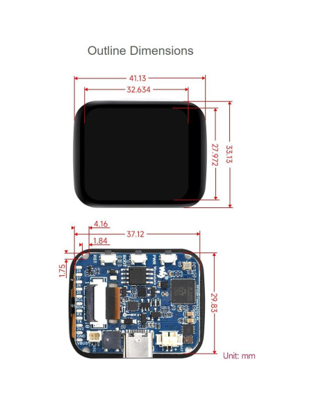Placa de desarrollo Waveshare RP2350 con LCD táctil 1.69"