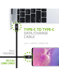 Cable de Carga Rápida USB-C 60W para Raspberry Pi 4 B+ 2