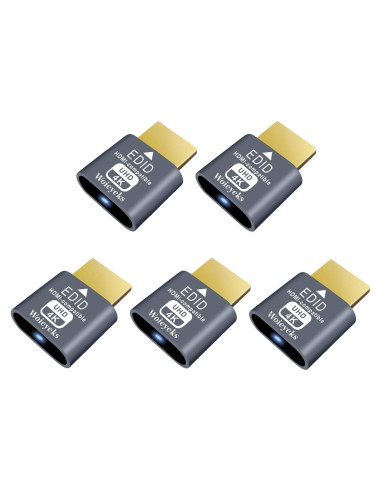 Conector Dummy HDMI 4K HDR Woieyeks - Paquete de 5 Unidades