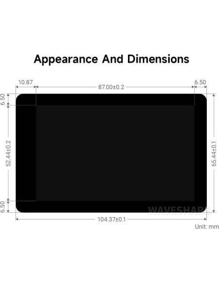 Pantalla Táctil Capacitiva 4" Waveshare 480x800 DSI IPS