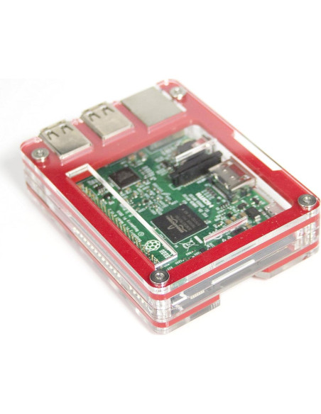 Funda C4Labs para Raspberry Pi 3 B+, 2B y B+ con Disipadores Funda C4Labs para Raspberry Pi 3 B+, 2B y B+ con Disipadores