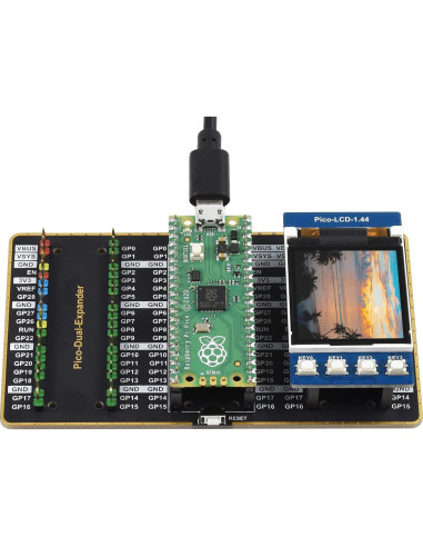 Módulo LCD 1.44" Waveshare para Raspberry Pi Pico 128x128 RGB