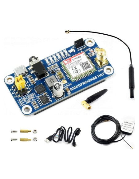 Módulo HAT GSM GPRS GNSS Bluetooth SIM868 para Raspberry Pi Módulo HAT GSM GPRS GNSS Bluetooth SIM868 para Raspberry Pi