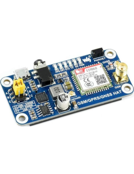 Módulo HAT GSM GPRS GNSS Bluetooth SIM868 para Raspberry Pi Módulo HAT GSM GPRS GNSS Bluetooth SIM868 para Raspberry Pi