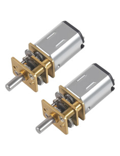 2 Piezas Motor de Engranaje DC 6V 60RPM Metal DORHEA