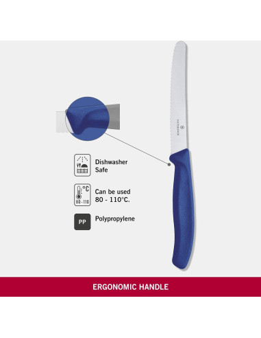Cuchillo de Tomate Victorinox 6.7832 Azul 10.9 cm Serrado