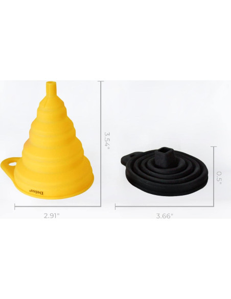 Conjunto de Embudos Plegables Deiss PRO - Silicona Grado Alimenticio