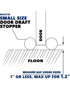 MAXTID Bloqueador de Corrientes de Aire para Puertas 30" Marrón 2