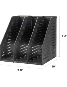 Soporte de Revistas Plegable Deli 3 Compartimentos Gris 2