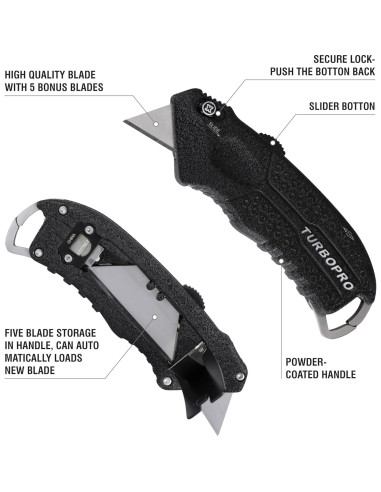 Cuchillo Utilitario Autocargable Olympia Tools Turbo Pro