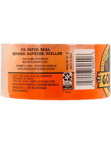 Cinta Ducto Transparente Gorilla 48 mm x 16.5 m - Resistente Cinta Ducto Transparente Gorilla 48 mm x 16.5 m - Resistente