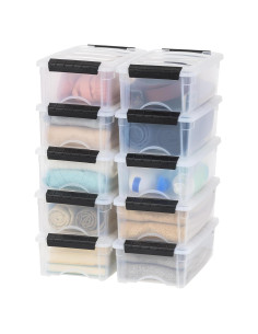 Contenedores de Almacenamiento IRIS USA 6 Qt - Paquete de 10