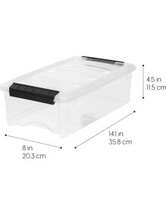 Contenedores de Almacenamiento IRIS USA 6 Qt - Paquete de 10 2