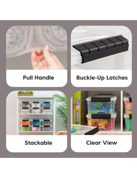 Contenedores de Almacenamiento IRIS USA 6 Qt - Paquete de 10