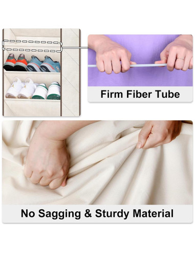 Estante Colgante para Zapatos SLEEPING LAMB Beige 6 Bolsillos