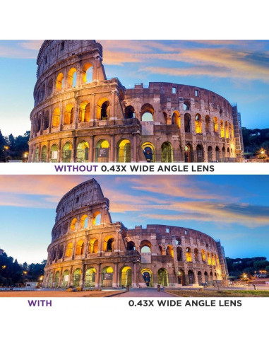 Lente Gran Angular 46mm + Telefoto 2.2X + Accesorios OPTURA