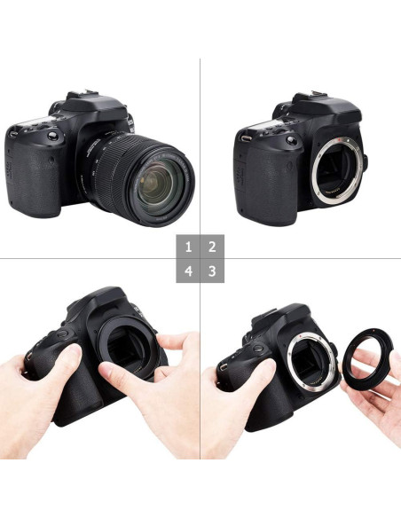 Adaptador de anillo inverso macro 58mm PROfezzion para Canon DSLR