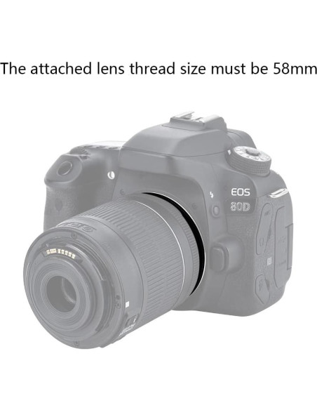 Adaptador de anillo inverso macro 58mm PROfezzion para Canon DSLR