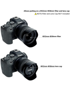 Parasoles JJC para Canon RF 24mm F1.8 y EF 24/28mm 2