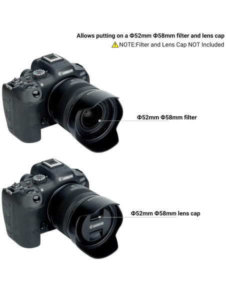 Parasoles JJC para Canon RF 24mm F1.8 y EF 24/28mm