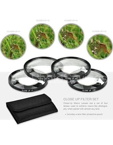 Juego de Filtros de Acercamiento 37mm Big Mike's +1, +2, +4, +10