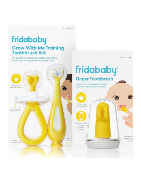 Set de Cepillos de Dedo y Entrenamiento FridaBaby 3 Piezas