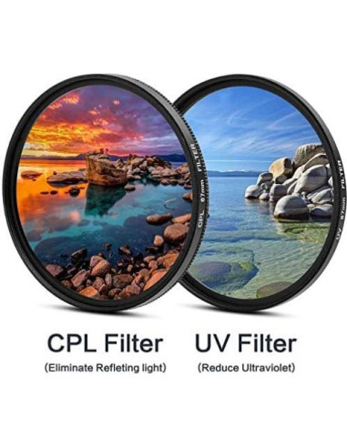 Kit de Filtros de Lente 52mm Sedremm: UV, CPL, ND Ajustable