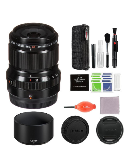 Lente Fujifilm XF 30mm f/2.8 R LM WR Macro con Accesorios
