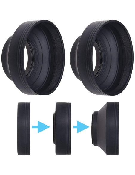 Capucha de lente de goma colapsable 67mm OPTURA HD para ZEISS