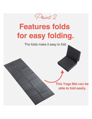 Colchoneta de Yoga Plegable Primasole 4mm 172.72x60.96cm Negra