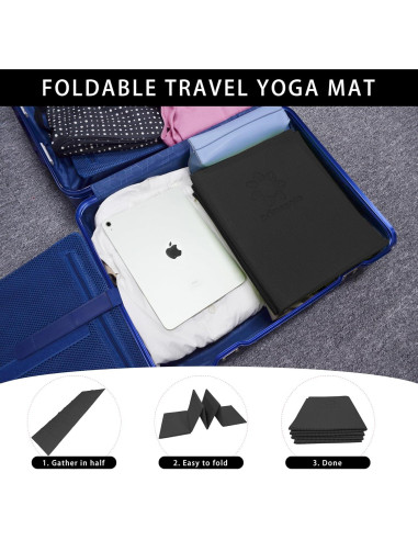 Colchoneta de Yoga Plegable Primasole 4mm 172.72x60.96cm Negra