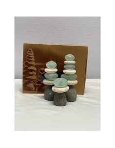 Mini Escultura de Meditación en Vidrio - Suministro de Jardín - 3 Piezas 2