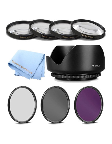 Kit de Filtros Macro y CPL 58 mm Extreme Electronics para Canon