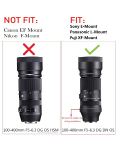 Base de Reemplazo Haoge LMR-SM140S para Lente Sigma 100-400mm 2