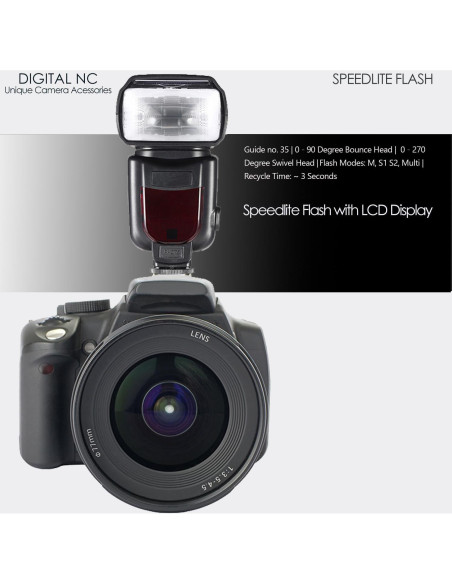 Flash Speedlite Digital Nc ALT-95CN-983 con Pantalla LCD Flash Speedlite Digital Nc ALT-95CN-983 con Pantalla LCD