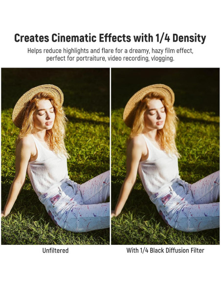 Filtro de Difusión Negra NEEWER 1/4 para Cámaras Fujifilm X100