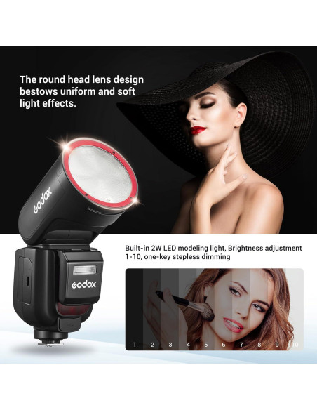 Flash Godox V1Pro OU para Olympus - Speedlite TTL 2.4G HSS Flash Godox V1Pro OU para Olympus - Speedlite TTL 2.4G HSS