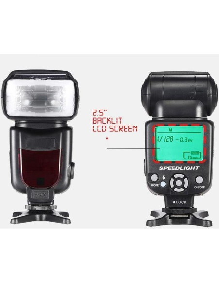 Flash Speedlite Digital Nc ALT-95CN-928A para Canon EOS Flash Speedlite Digital Nc ALT-95CN-928A para Canon EOS