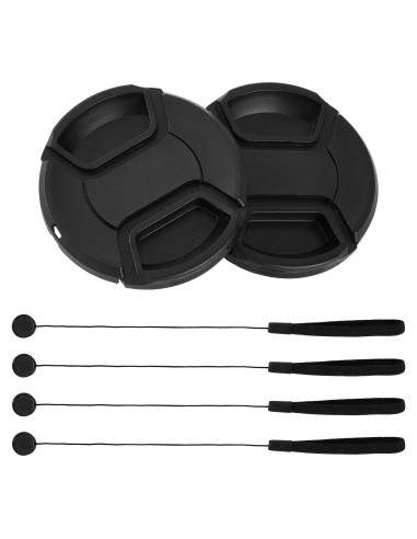 Paquete de 2 tapas de lente 58mm ZZJMCH para Canon y Nikon