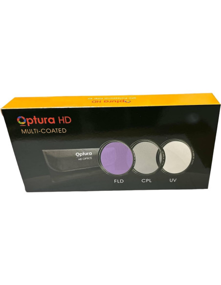 Kit de Filtros de Lente 52mm Optura HD UV CPL FLD para Zeiss