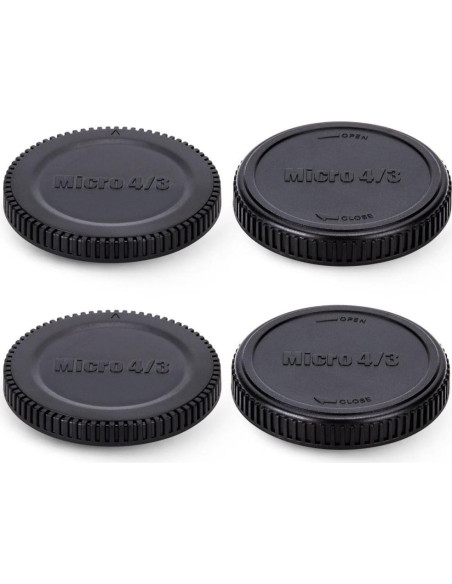 Kit de Tapa de Cuerpo y Tapa Trasera JJC para Cámaras Micro 4/3 Kit de Tapa de Cuerpo y Tapa Trasera JJC para Cámaras Micro 4/3