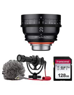 Lente de Cine XEEN 20mm T1.9 Rokinon + Micrófono Rode + 128GB