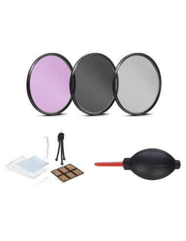 Kit de Filtros 49mm UV-CPL-FLD + Soplador Air Blaster