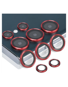 Protector de Lente de Cámara Rayorcon para Samsung Galaxy S24 Ultra Rojo