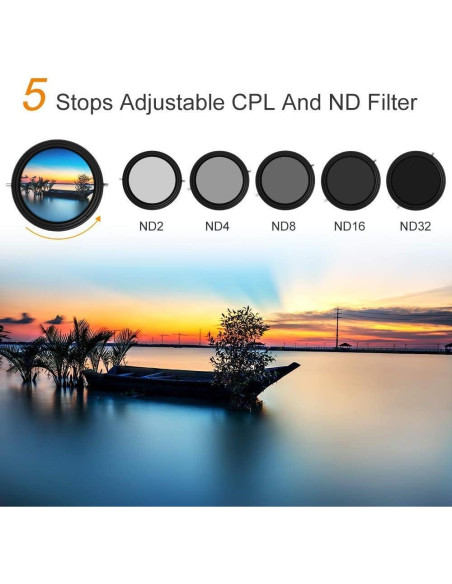 Filtro ND2-ND32 y CPL 77mm Digital Nc para Lente Tamron 35-150mm Filtro ND2-ND32 y CPL 77mm Digital Nc para Lente Tamron 35-150mm