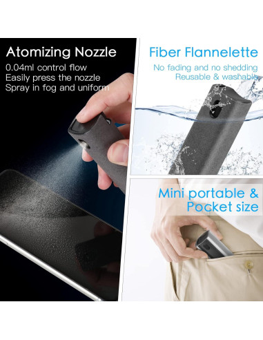 Limpiador de Pantallas AKARY Todo en Uno a Prueba de Huellas