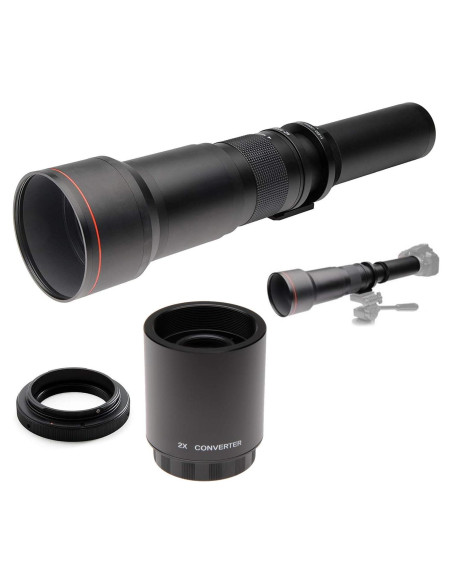 Lente Telefoto Manual 650-1300mm f/8 para Canon DSLR