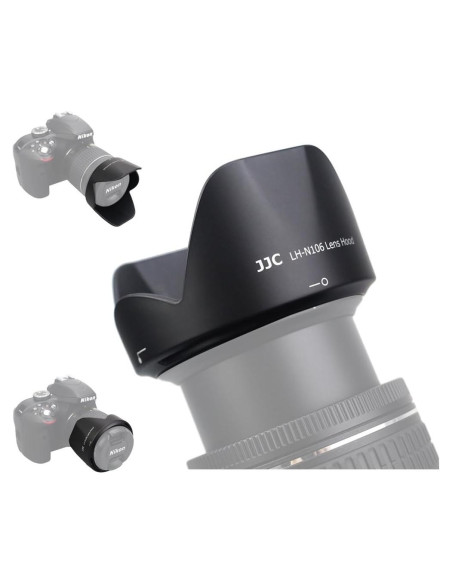Capucha de Lente JJC Reversible para Nikon 18-55mm F3.5-5.6 Capucha de Lente JJC Reversible para Nikon 18-55mm F3.5-5.6