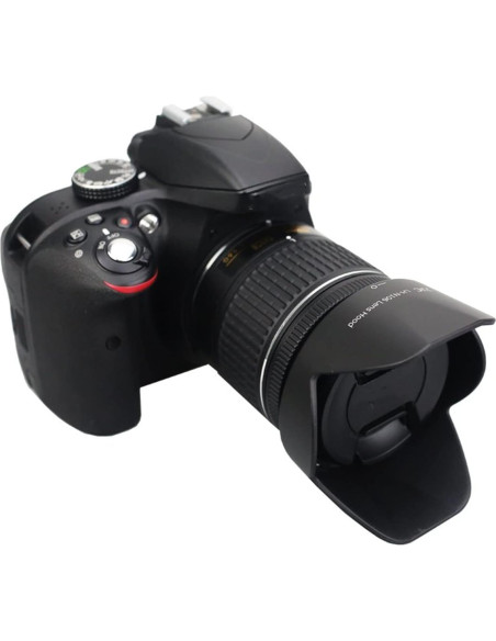 Capucha de Lente JJC Reversible para Nikon 18-55mm F3.5-5.6 Capucha de Lente JJC Reversible para Nikon 18-55mm F3.5-5.6